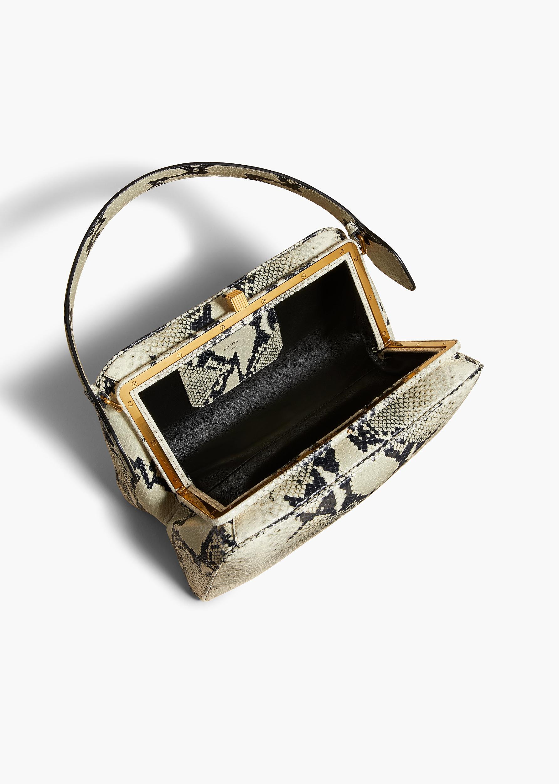 Cate Bag in Natural Python-Embossed Leather Product Image