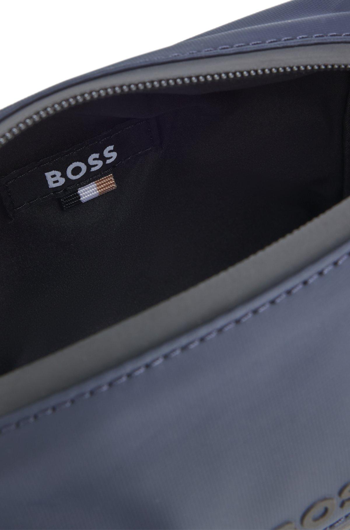 Reflective-detail reporter bag in faux leather Product Image