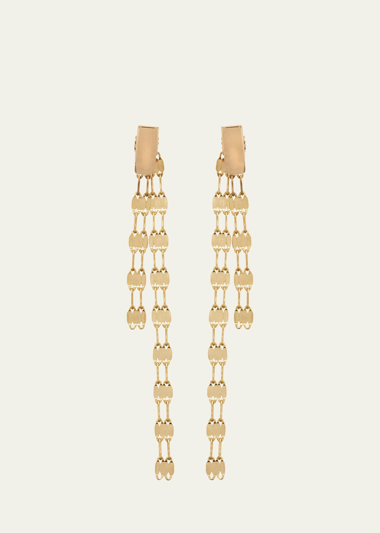 Womens ST BARTS 14K Yellow Gold Chain Drop Earrings Product Image