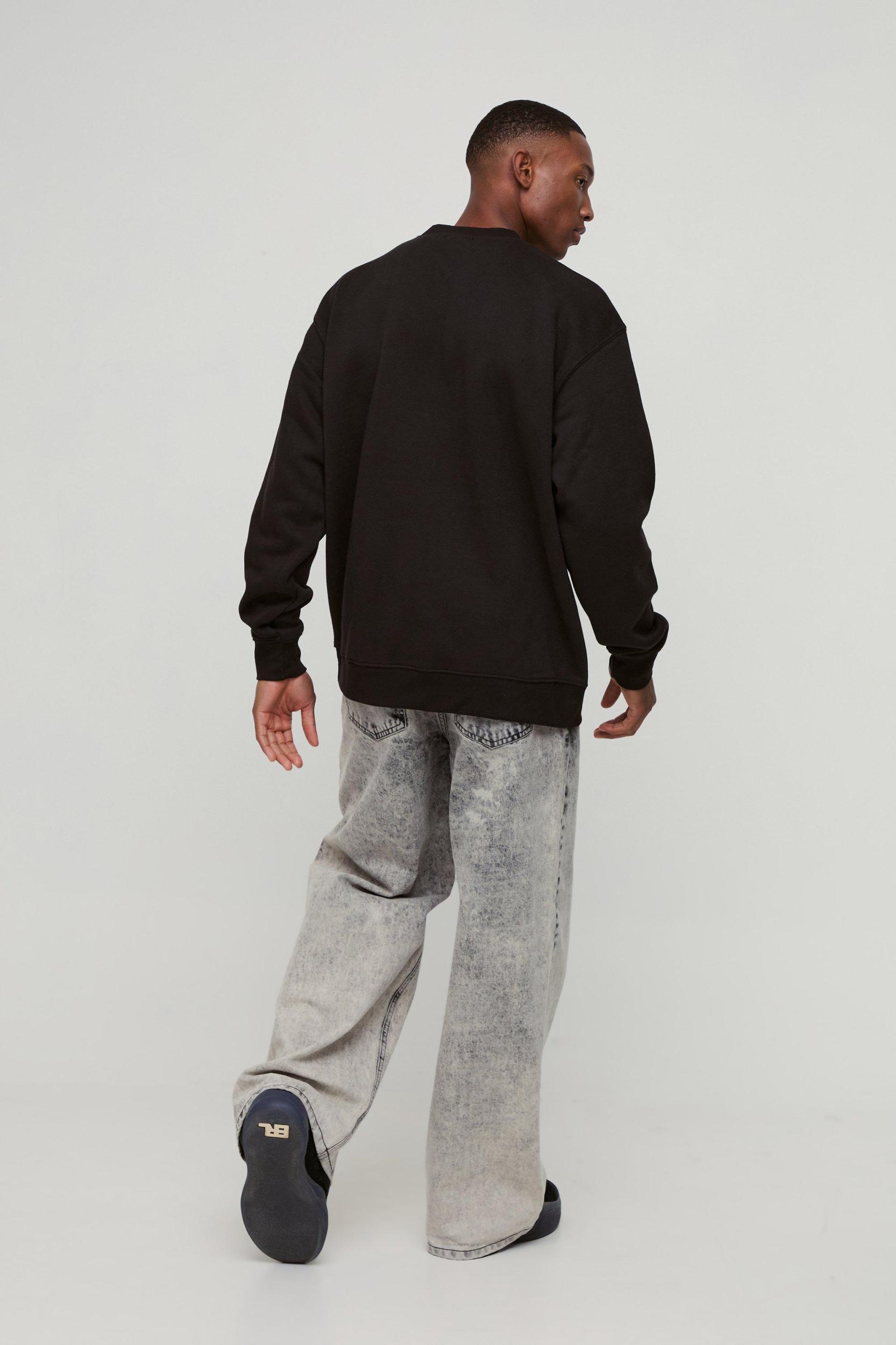 Oversized Cherry Lips Box Graphic Sweatshirt | boohooMAN USA Product Image