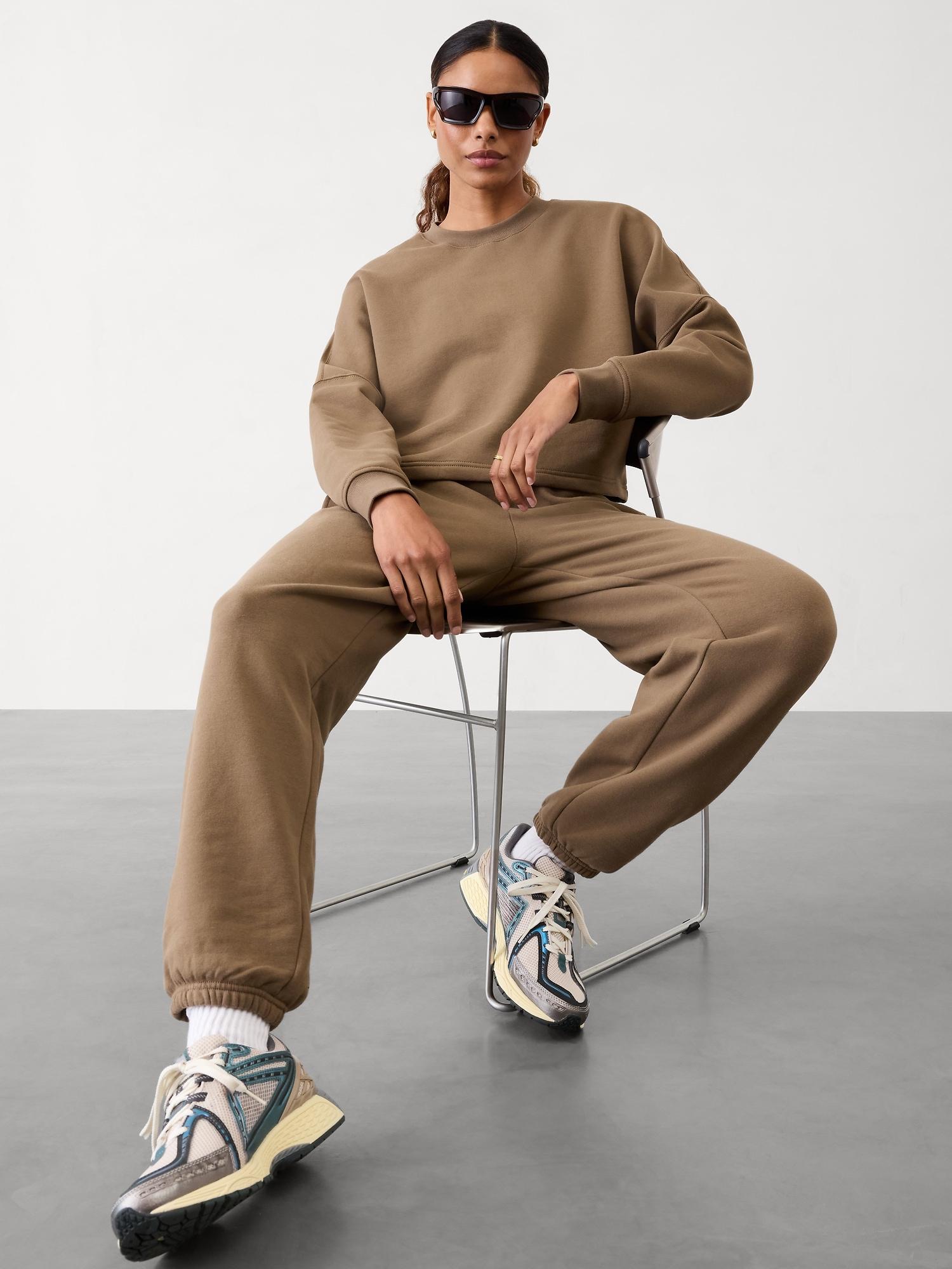 Forever Fleece Dolman Crop Sweatshirt Product Image