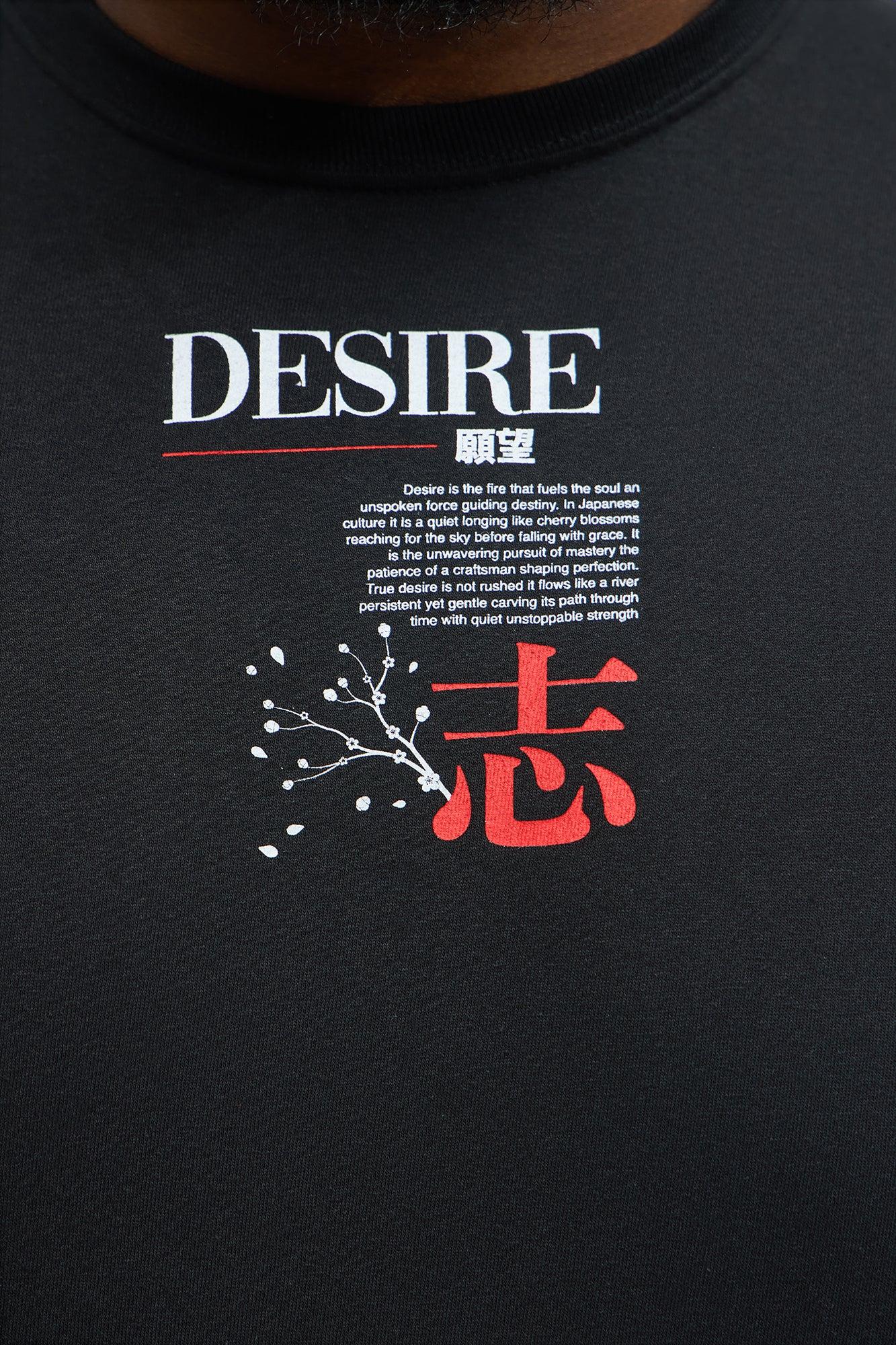 Desire Harmony Short Sleeve Tee - Black Male Product Image