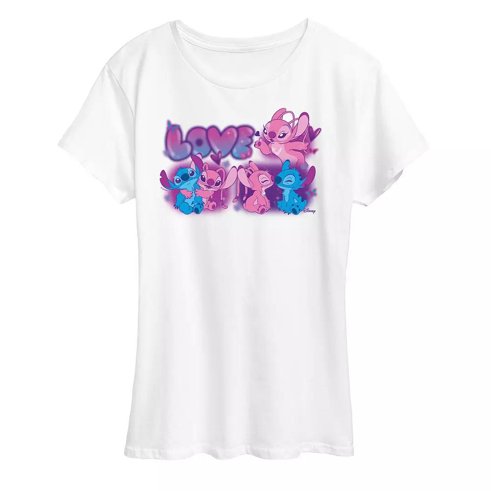Disney's Lilo & Stitch Women's Love Grid Graphic Tee,  Product Image