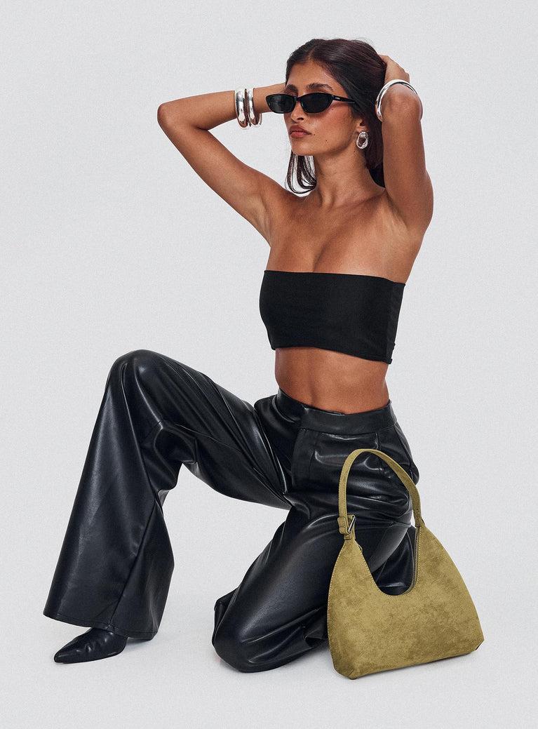 Tempted Faux Leather Pant Black Product Image