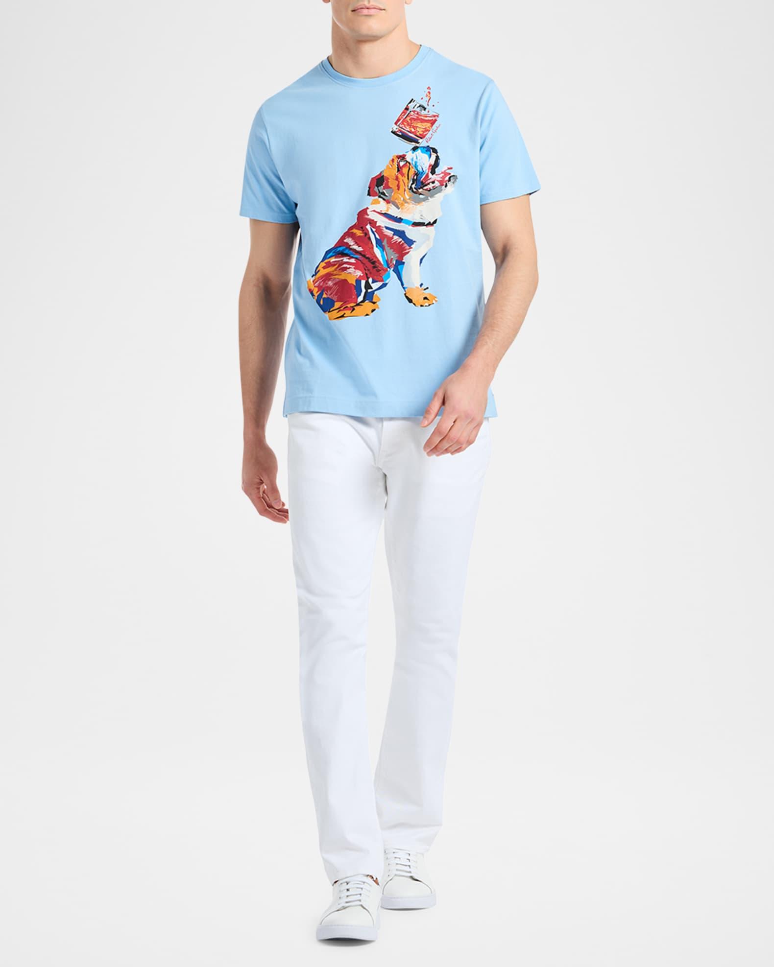 Mens Whiskey Dog Graphic Cotton T-Shirt Product Image