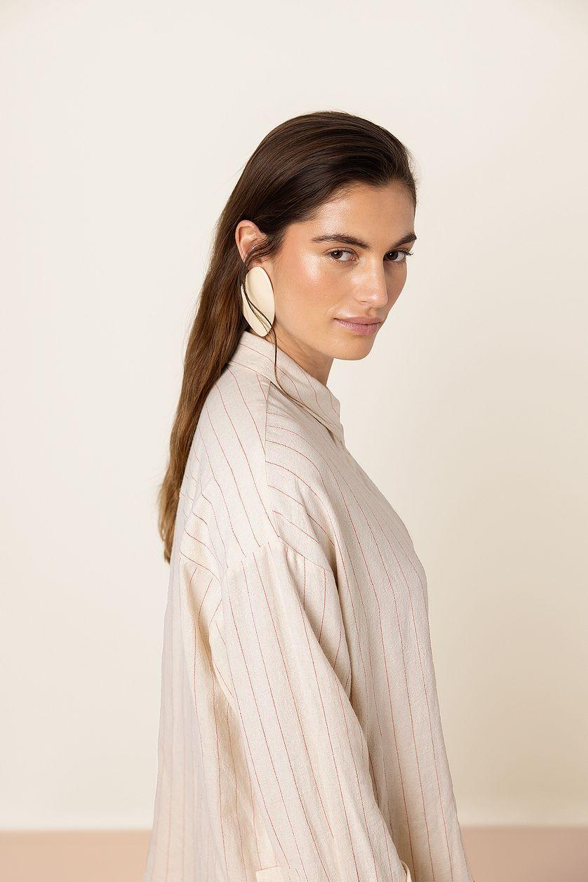 Oversized Linen Blend Shirt Product Image