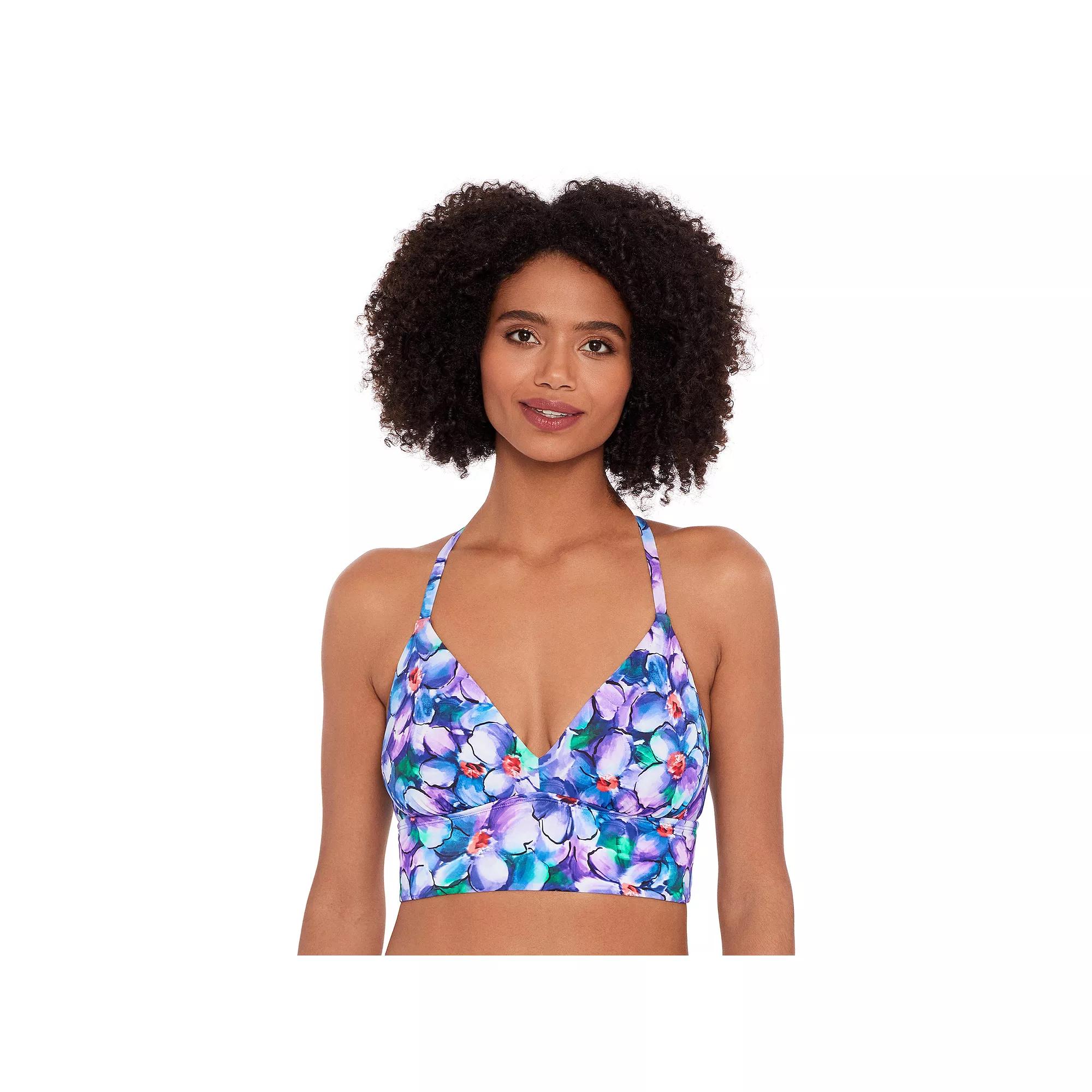 Women's Eco Beach Long Line Bralette Swim Top,  Product Image