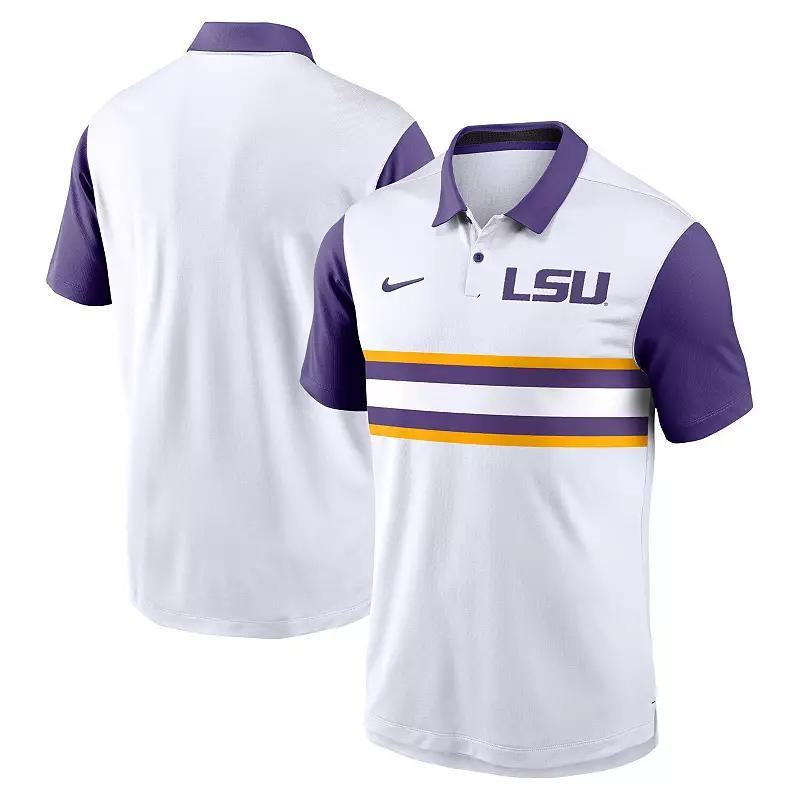 Men's Nike White LSU Tigers Primetime Campus Vapor Performance Polo,  Product Image