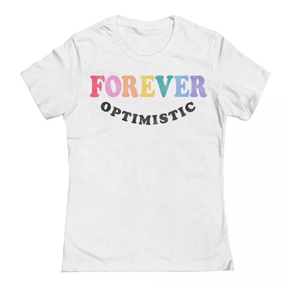 Junior's Grayson Threads The Label Forever Optimistic Graphic Tee, Women's,  Product Image