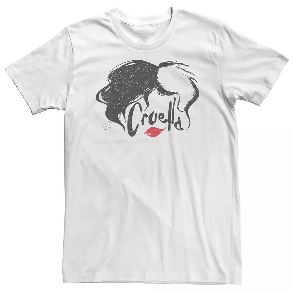 Big & Tall Disney Cruella Hair & Lips Logo Tee, Men's,  Product Image