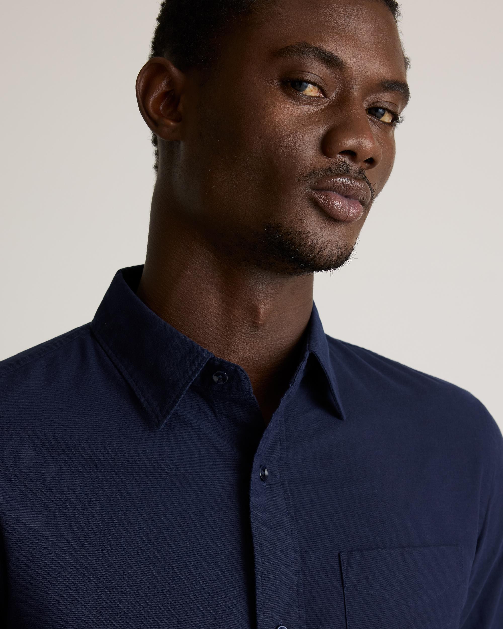 Quince | Men's Stretch Textured Twill Shirt Organic Cotton Product Image