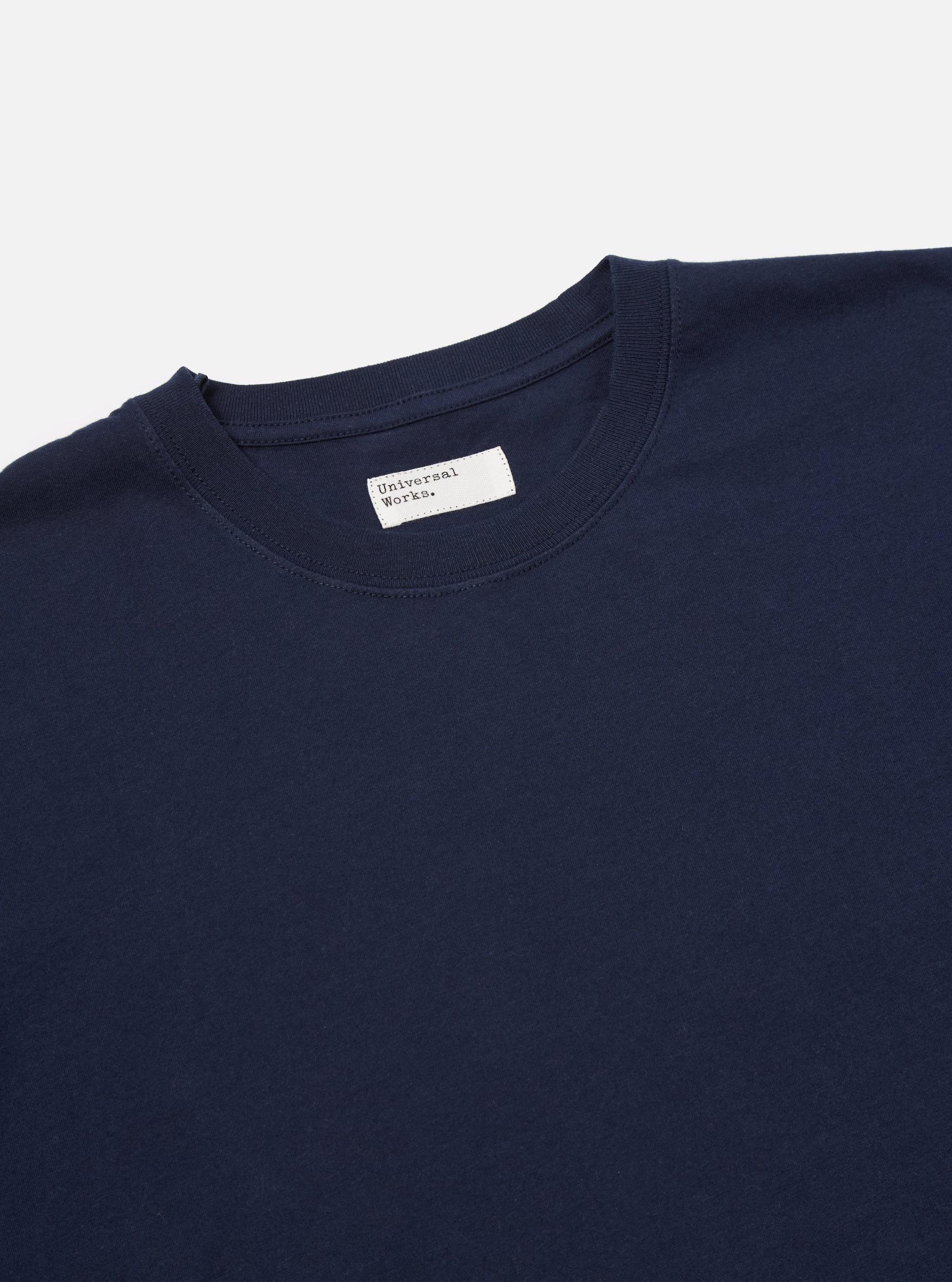 Universal Works Loose Tee in Navy Single Jersey Product Image