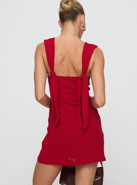Steward Mini Dress Red Petite Product Image
