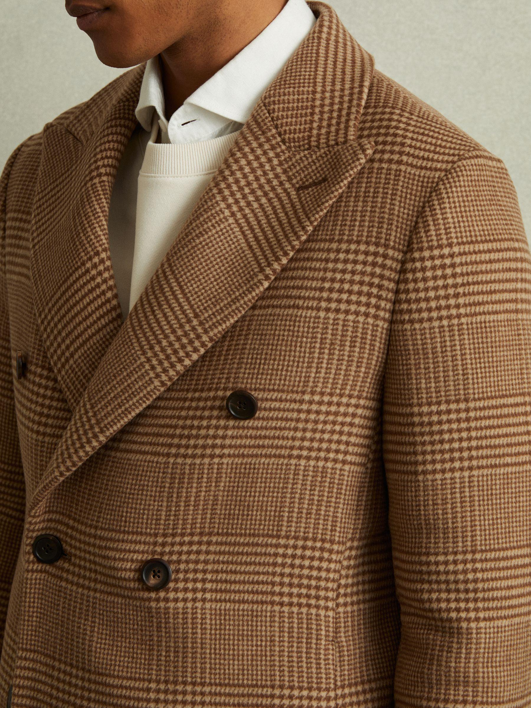 Rimini Camel Wool Blend Double Breasted Overcoat Product Image