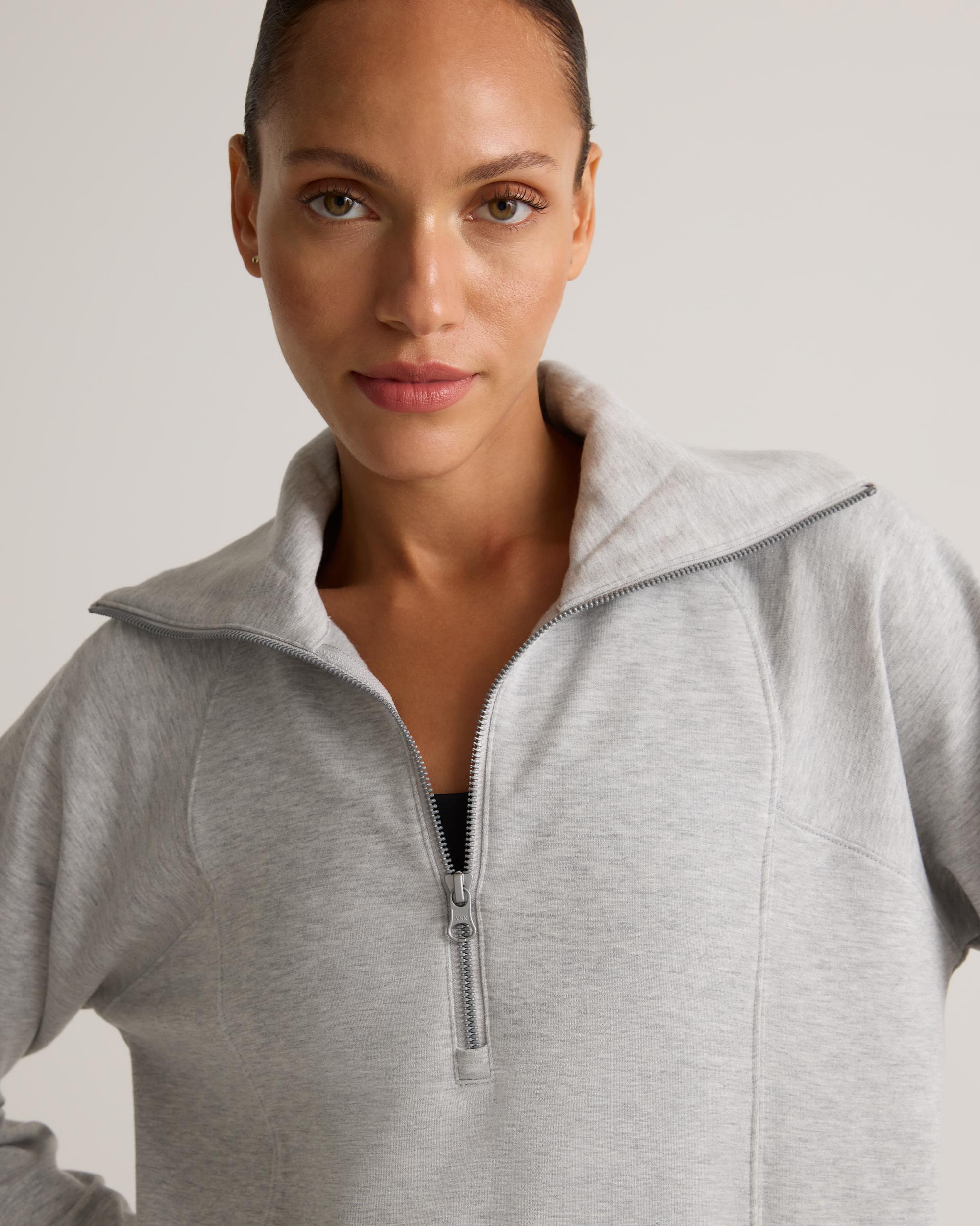 Quince | Women's SuperSoft Fleece Half Zip Lenzing Modal Product Image