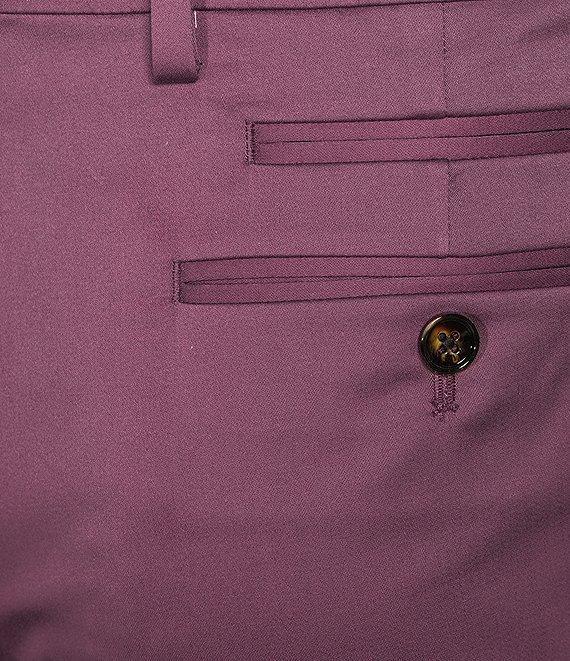 Murano Alex Slim Fit Sateen Suit Separates Plum Dress Pants Product Image