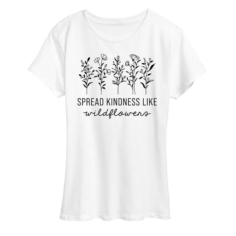 Women's Spread Kindness Like Wildflowers Graphic Tee,  Product Image