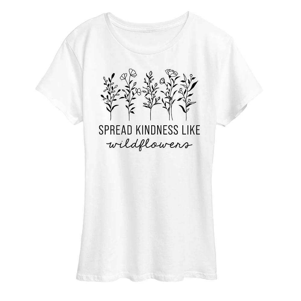 Women's Spread Kindness Like Wildflowers Graphic Tee,  Product Image