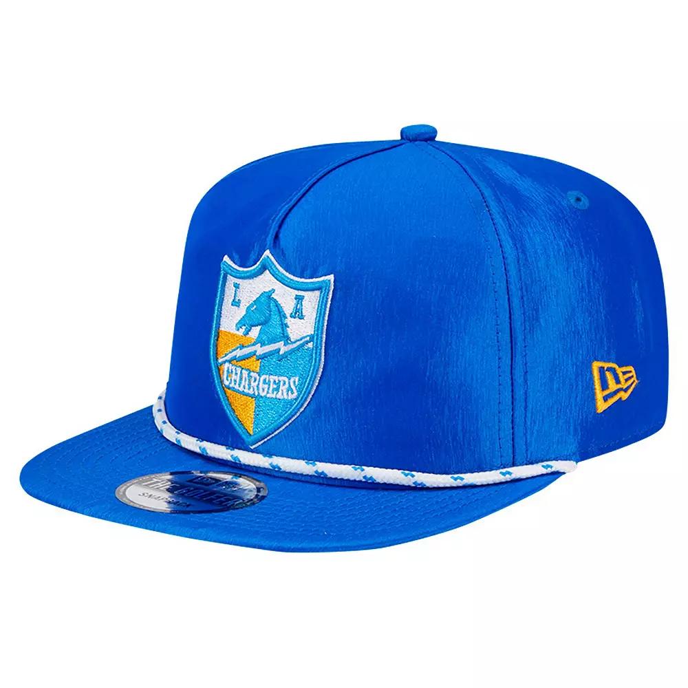 Men's New Era Royal Los Angeles Chargers Throwback Team Rope Golfer Snapback Hat, Blue Product Image