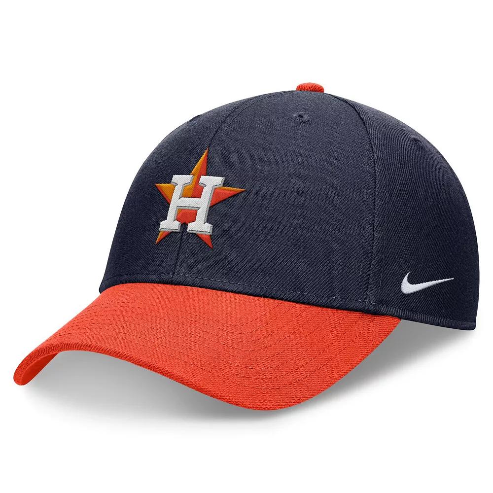 Men's Nike Navy/Orange Houston Astros Evergreen Club Performance Adjustable Hat, Size: Medium/Large, Blue Product Image