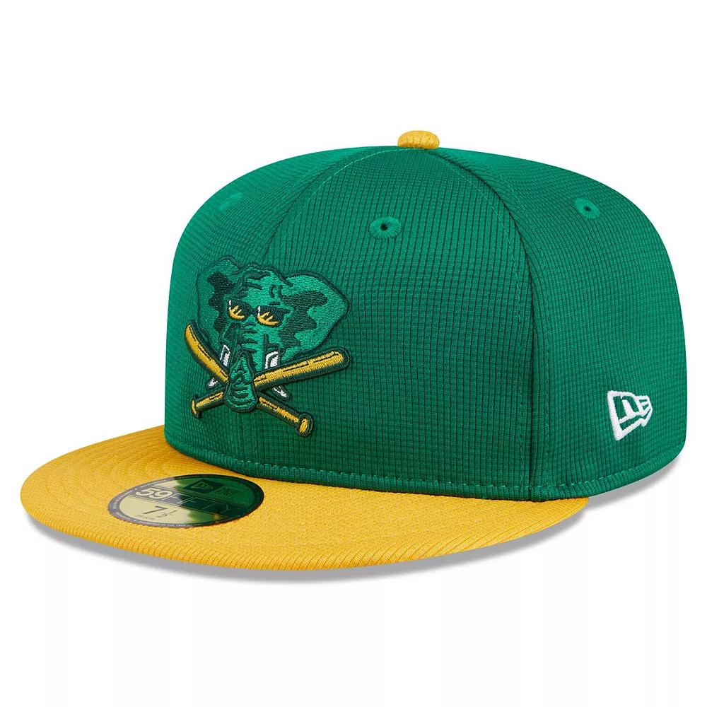 Men's New Era  Kelly Green Oakland Athletics 2024 Batting Practice 59FIFTY Fitted Hat, Size: 6 7/8 Product Image