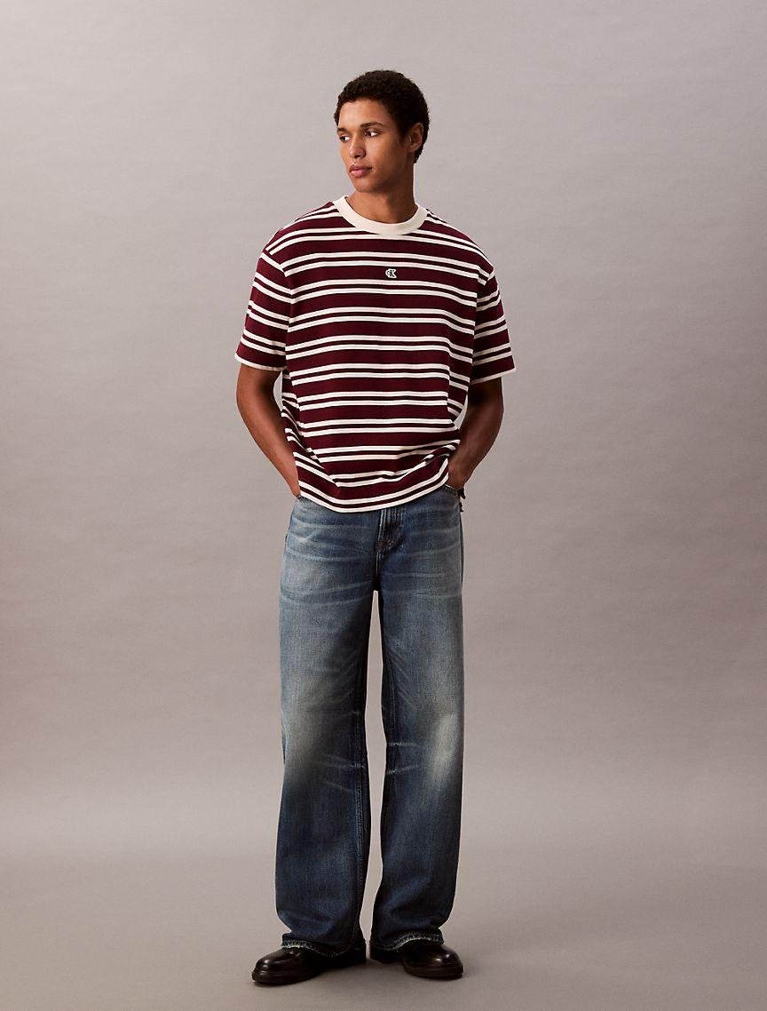 Cotton Stripe Relaxed T-Shirt  Product Image