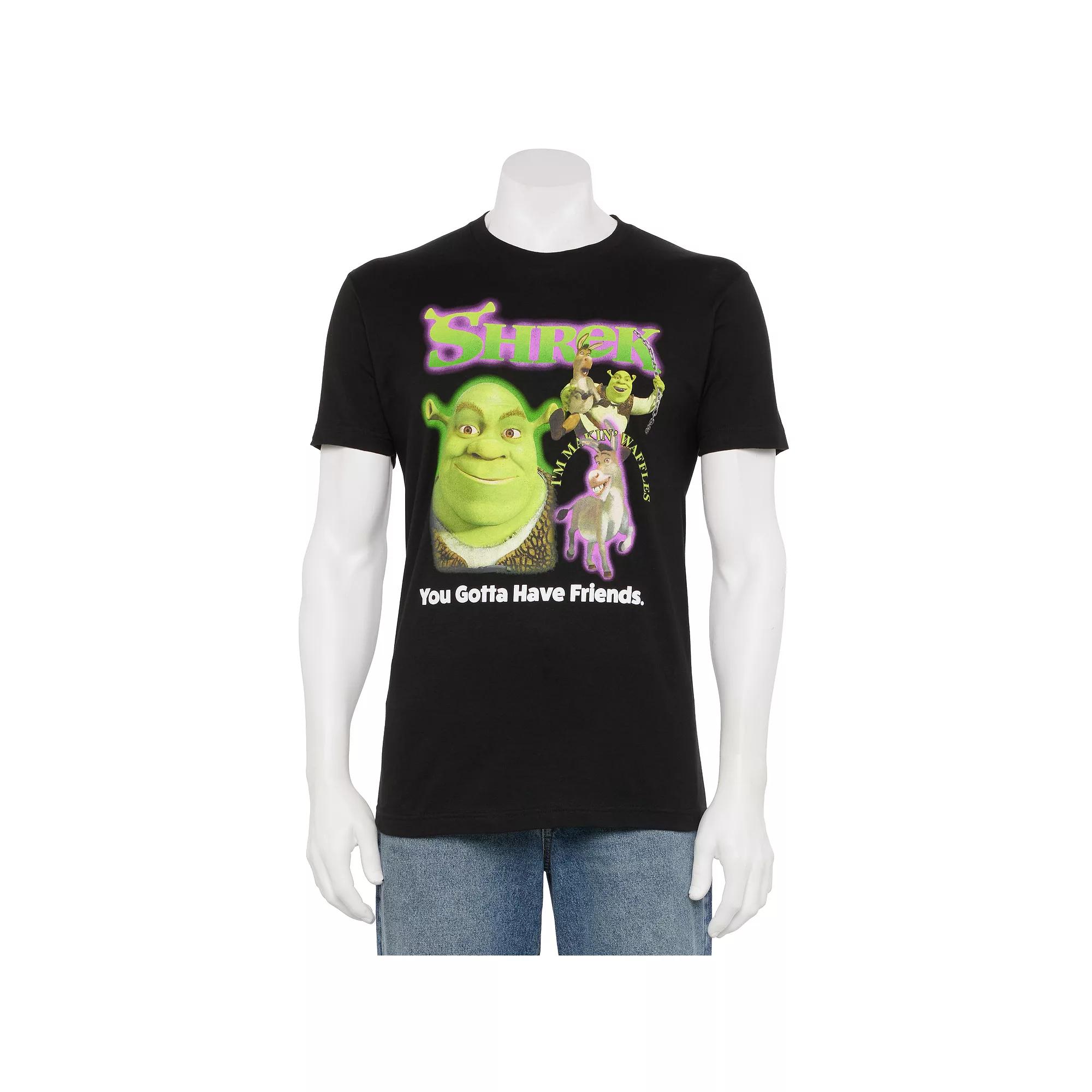 Men's Shrek "You Gotta Have Friends" Faux Bootleg Graphic Tee, Size: XL, Black Product Image