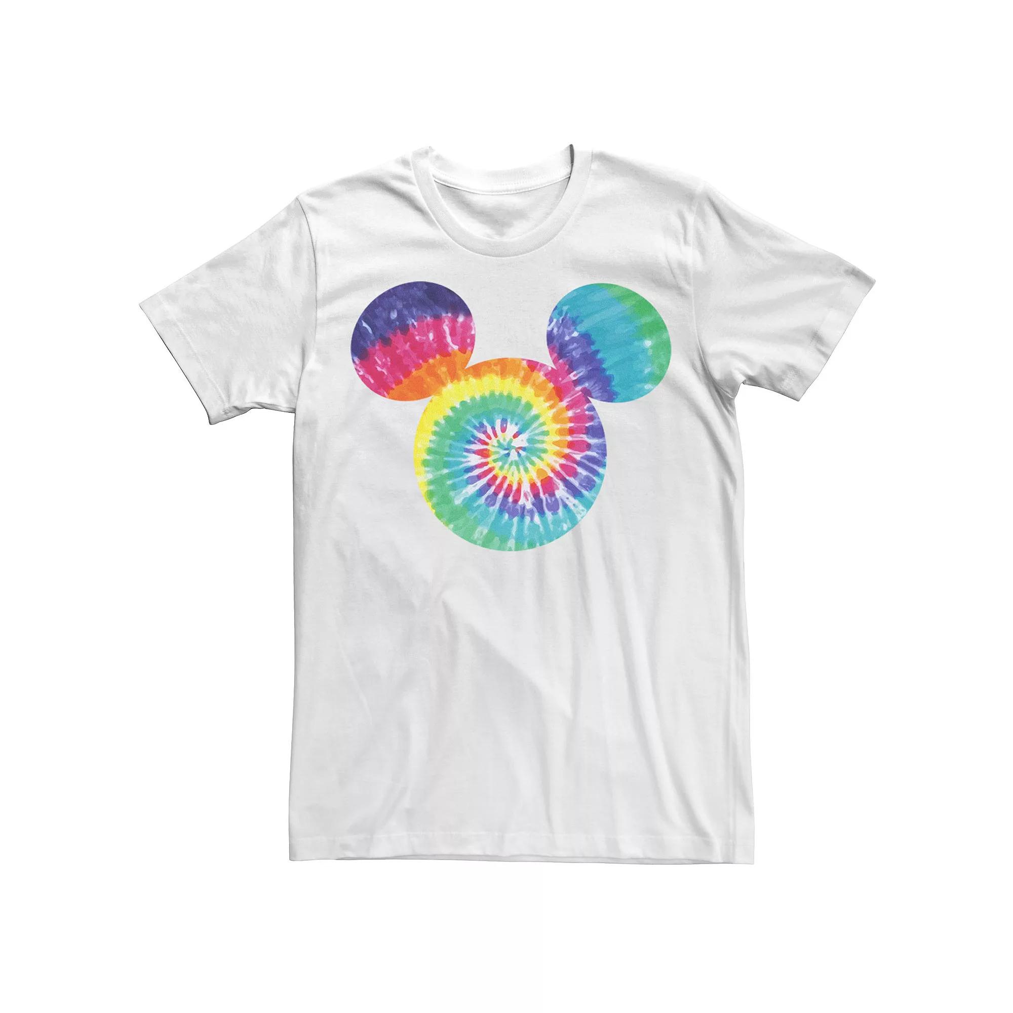 Big & Tall Disney Mickey & Friends Mickey Tie Dye Fill Tee, Men's, Size: 4XL, White Product Image