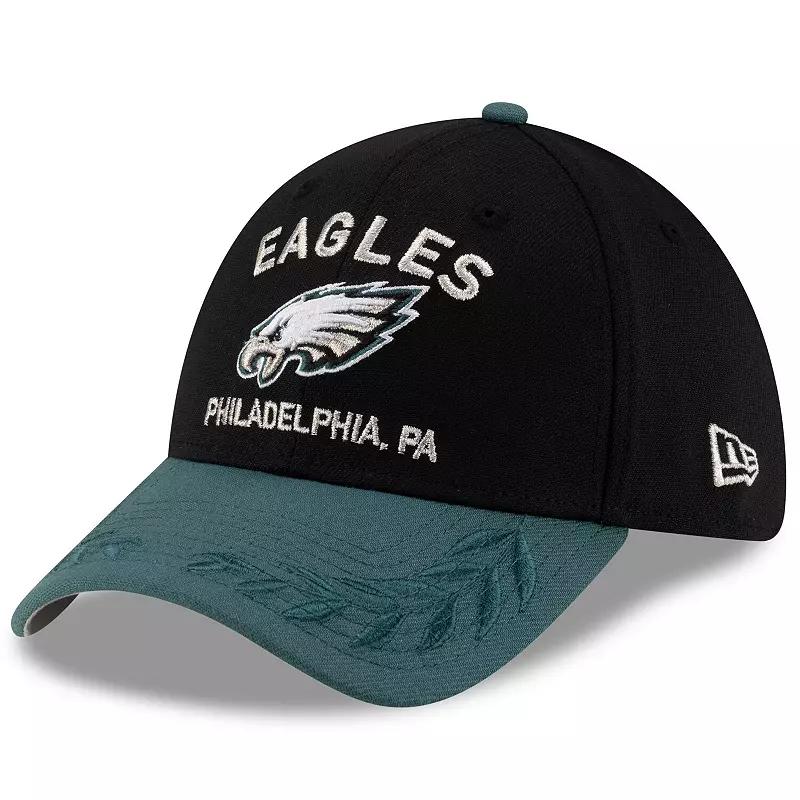 Men's New Era  Black/Midnight Green Philadelphia Eagles 2025 NFL Draft 39THIRTY Flex Hat, Size: Large/XL Product Image