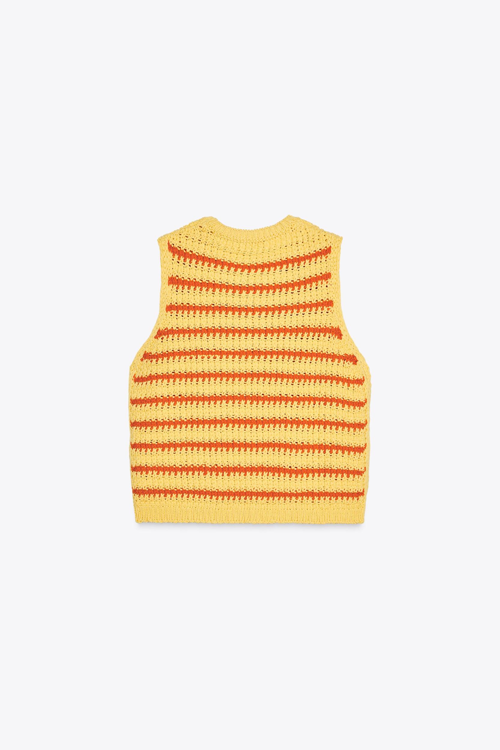 STRIPED KNIT TOP Product Image
