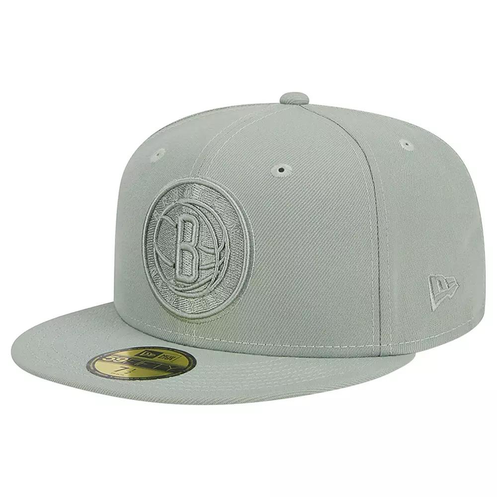 Men's New Era Light Green Brooklyn Nets Sage Color Pack 59FIFTY Fitted Hat, Size: 7, Lt Gre Product Image