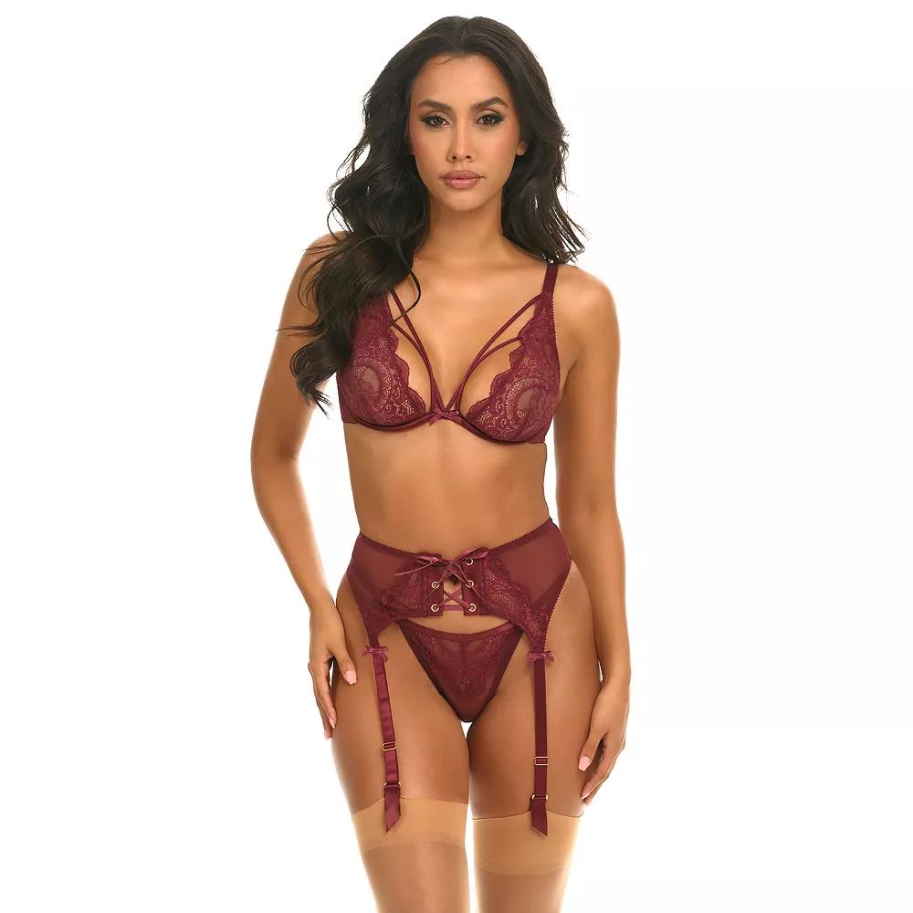 Women's Oh La La Cheri Wynter 3-Piece Lingerie Set 41-11544, Size: Large-XL Product Image