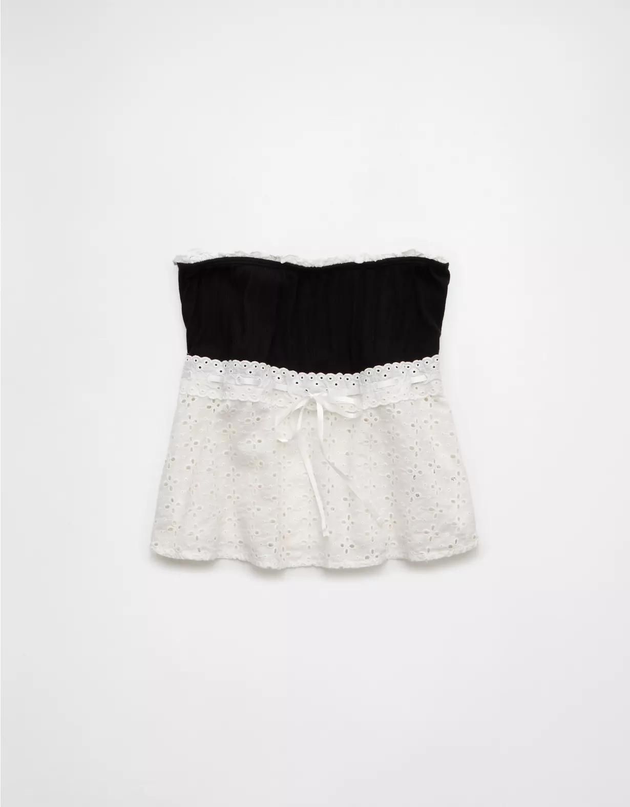 AE Eyelet Babydoll Tube Top Product Image