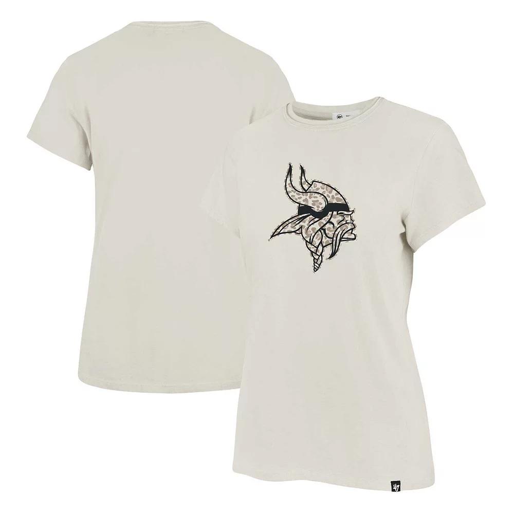 Women's '47 Cream Minnesota Vikings Panthera Frankie T-Shirt, Size: Medium, Beige Product Image