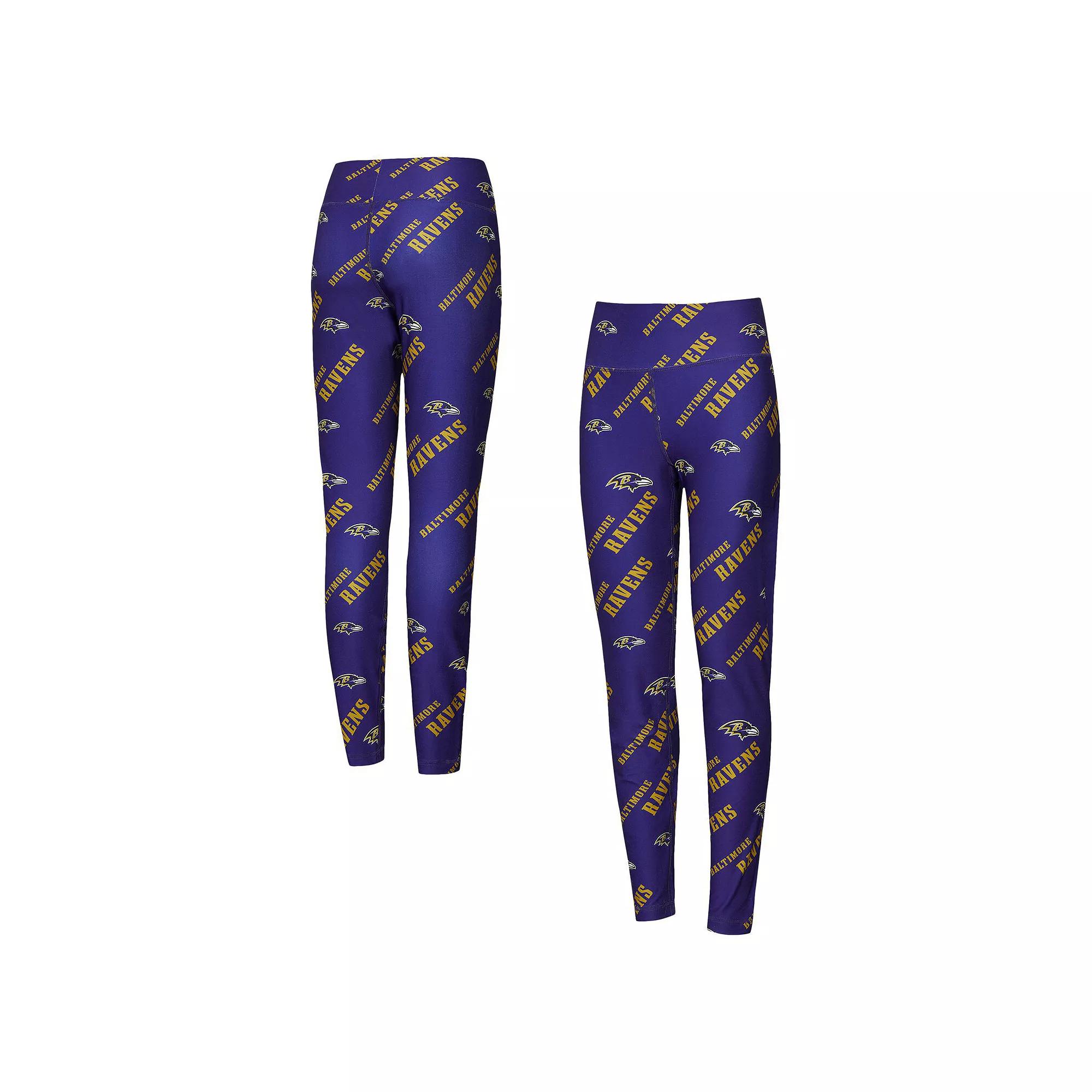 Women's Concepts Sport Purple Baltimore Ravens Breakthrough Allover Print Knit Leggings, Size: XL Product Image