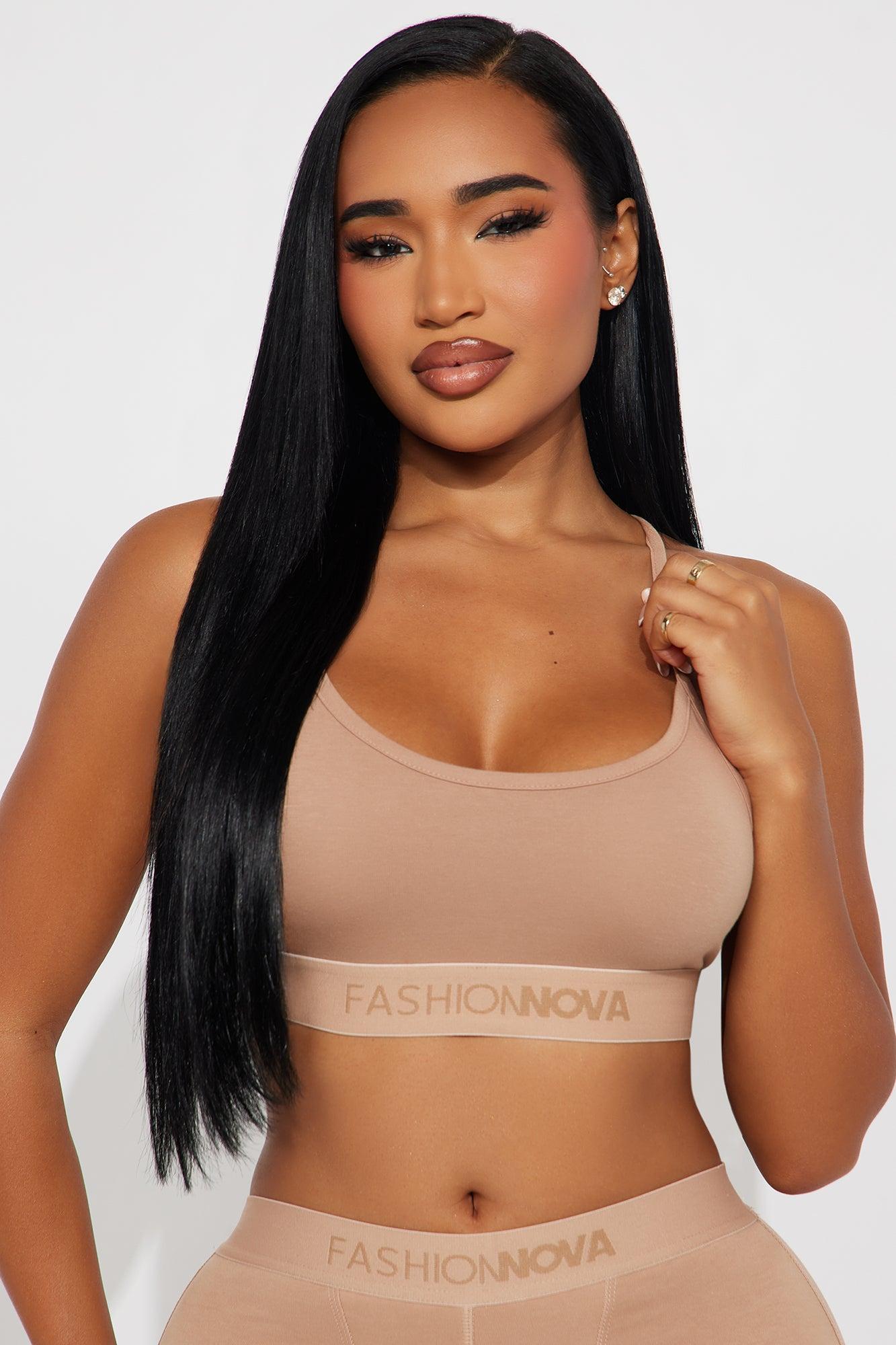 FN Mood Scoop Cami Cotton Bra - Camel Female Product Image