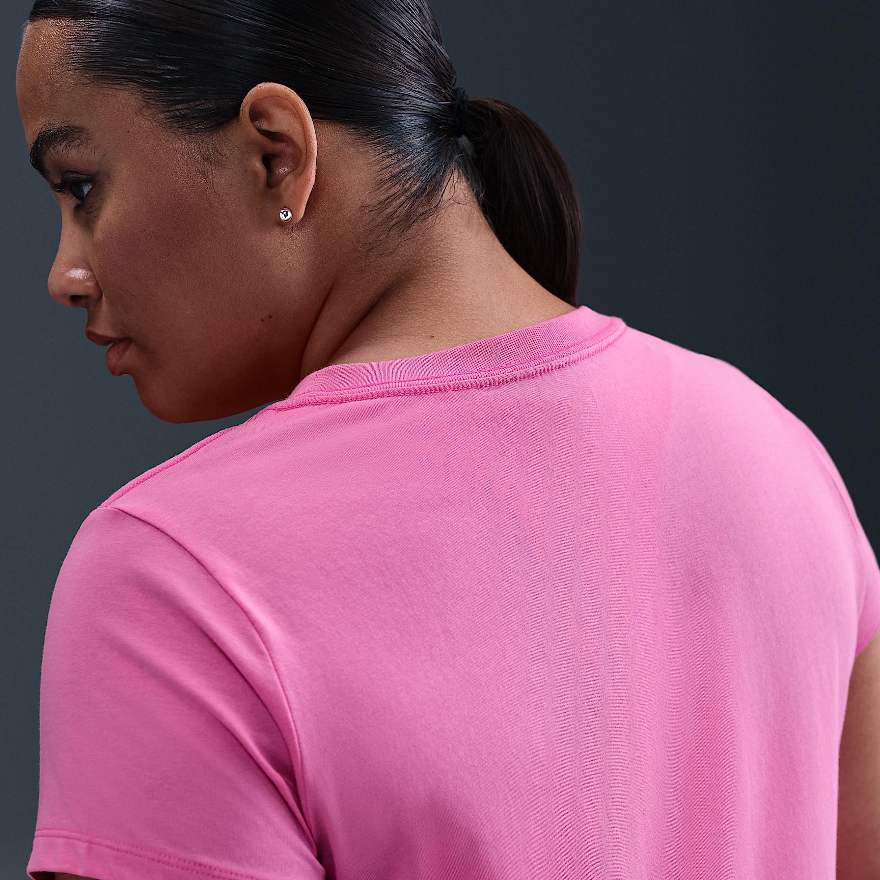 Womens Nike Sportswear Chill Knit Cropped T-Shirt (Plus Size) | FZ2479-675 Product Image