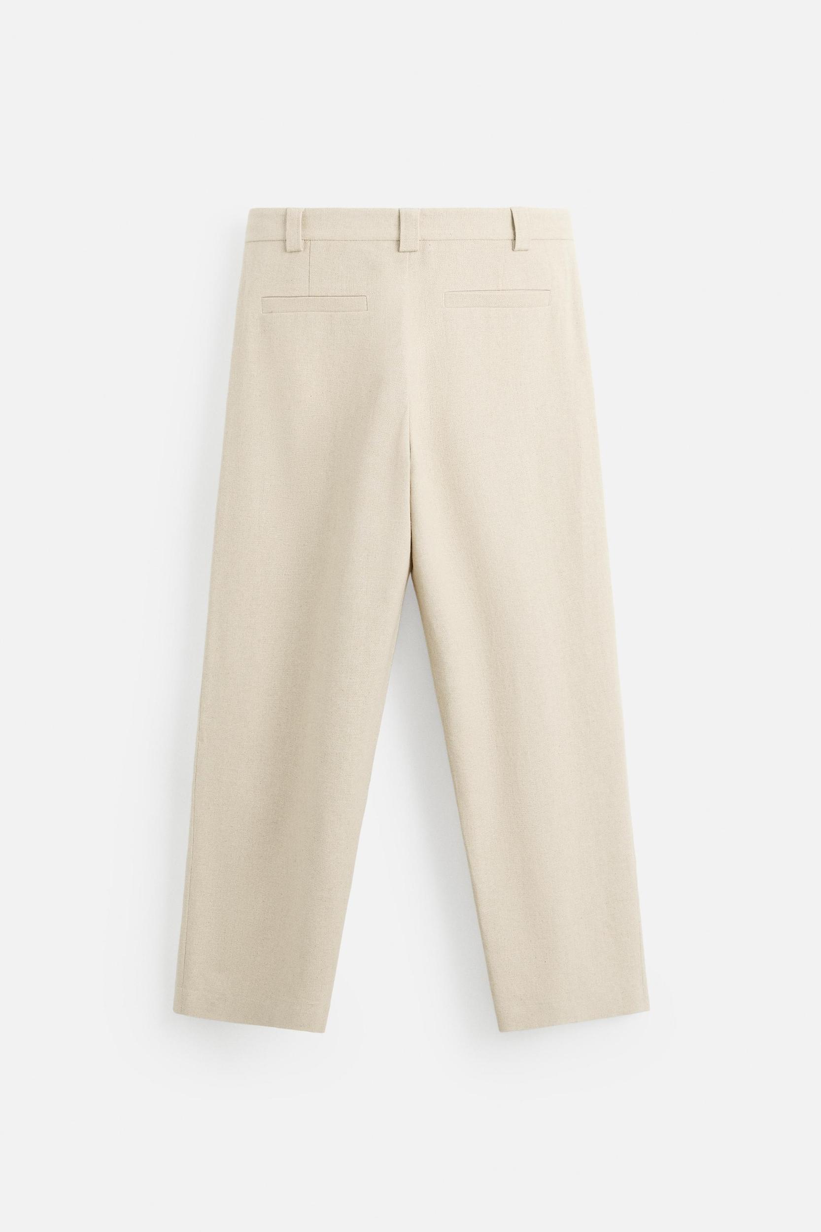 STRUCTURED LINEN SUIT PANTS Product Image