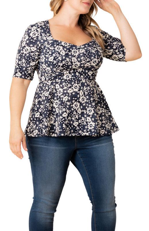 Posh Peplum Top - Plus Product Image