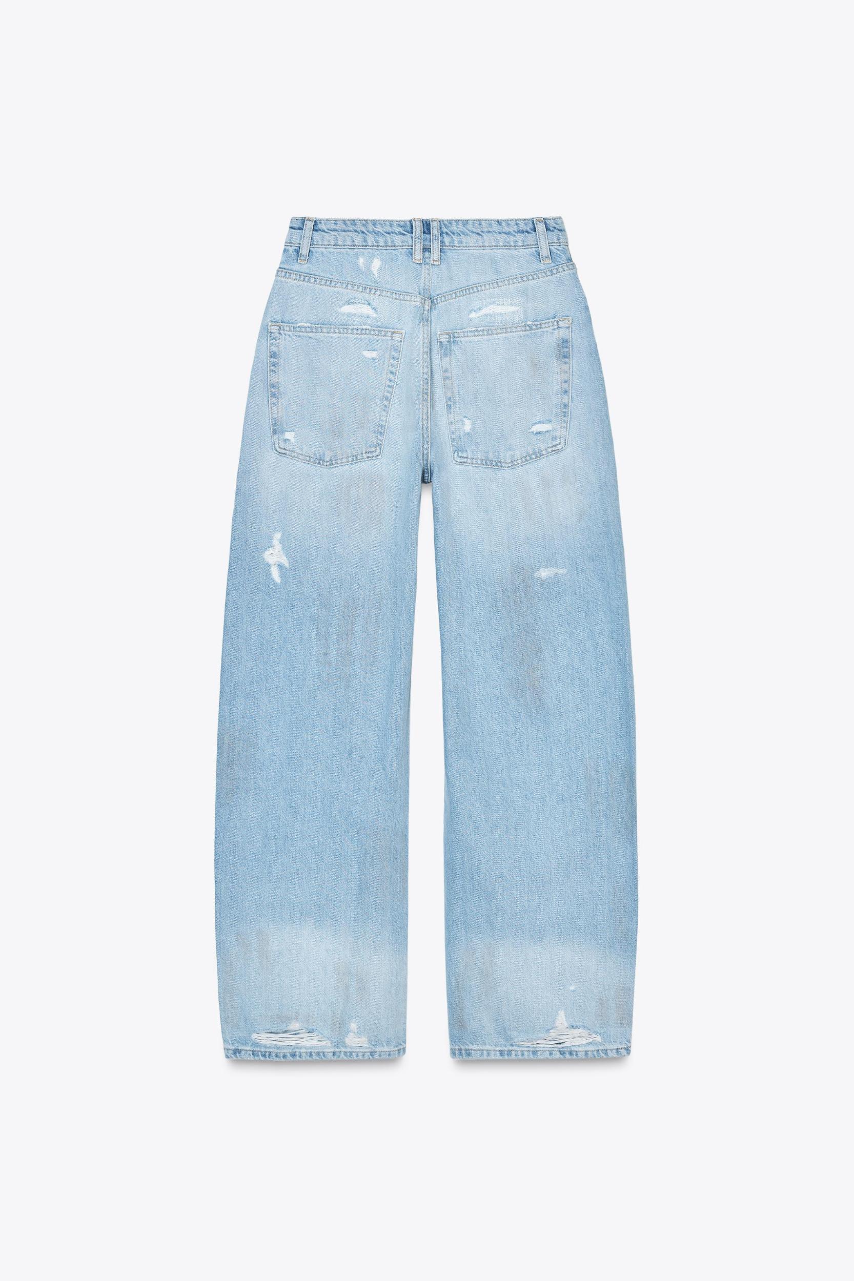 TRF MID-RISE RIPPED BAGGY JEANS Product Image