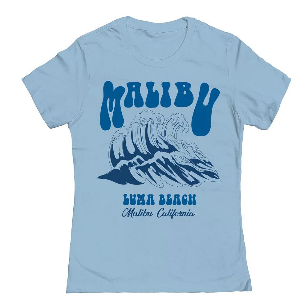 Junior's Luma Beach Womens Graphic Tee, Girl's, Size: Medium, Powder Blue Product Image