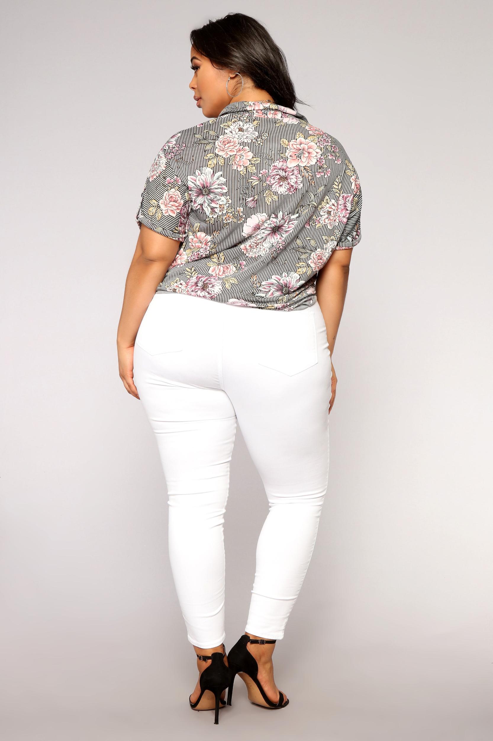 Luxe Ultra High Waist Skinny Jeans - White Product Image