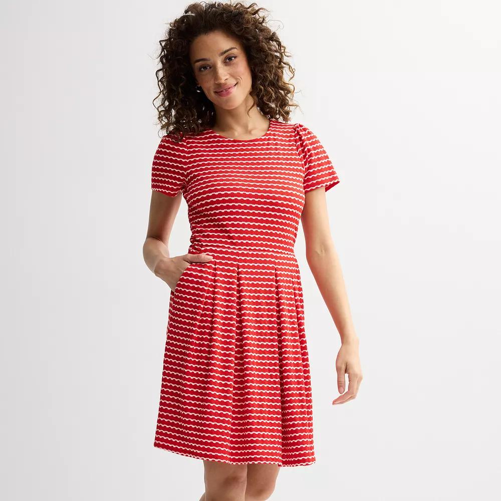 Womens Draper James Short-Sleeve Knit Tee Dress Product Image