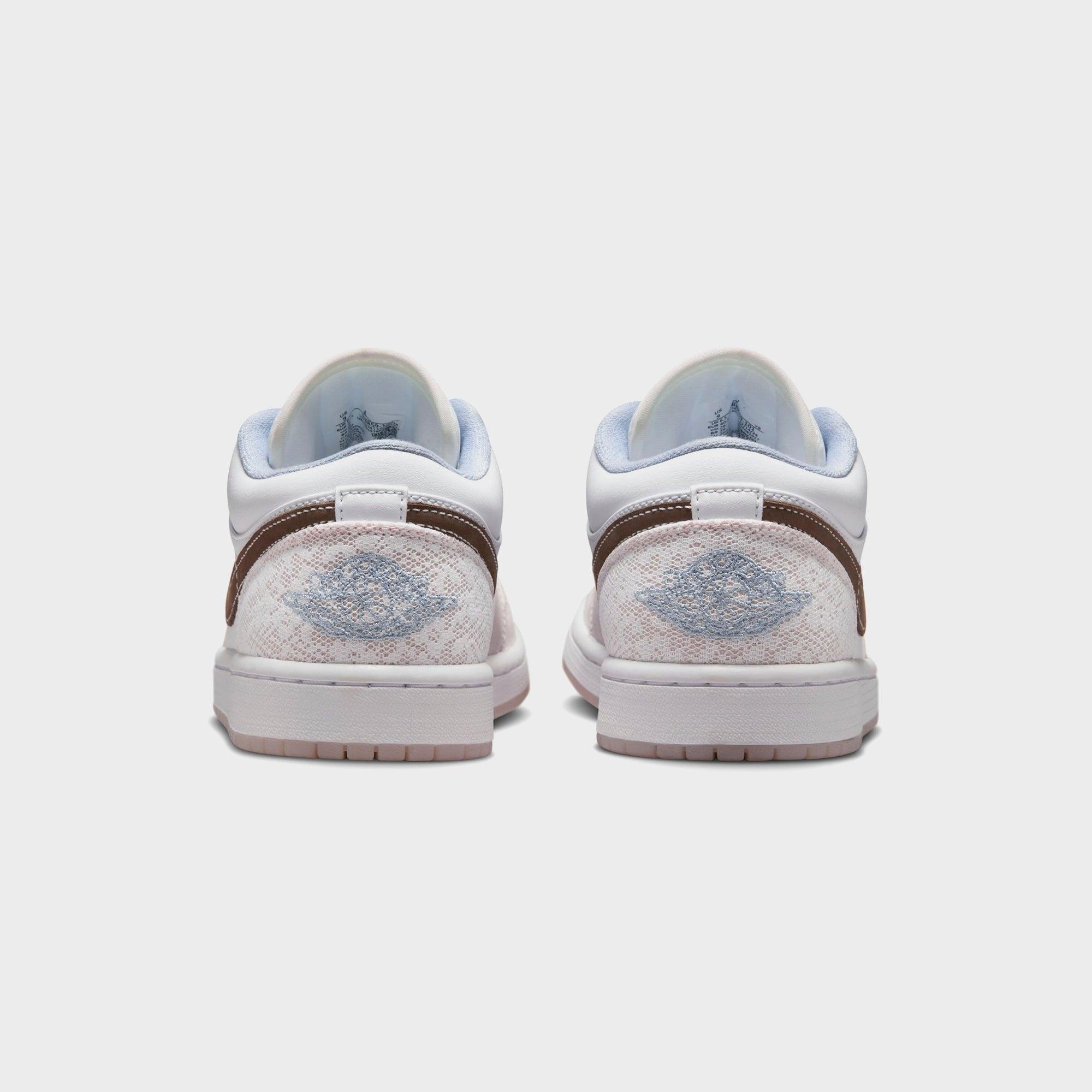 Nike WMNS Air Jordan 1 Low - White / Light Soft Pink / Ironstone Female Product Image