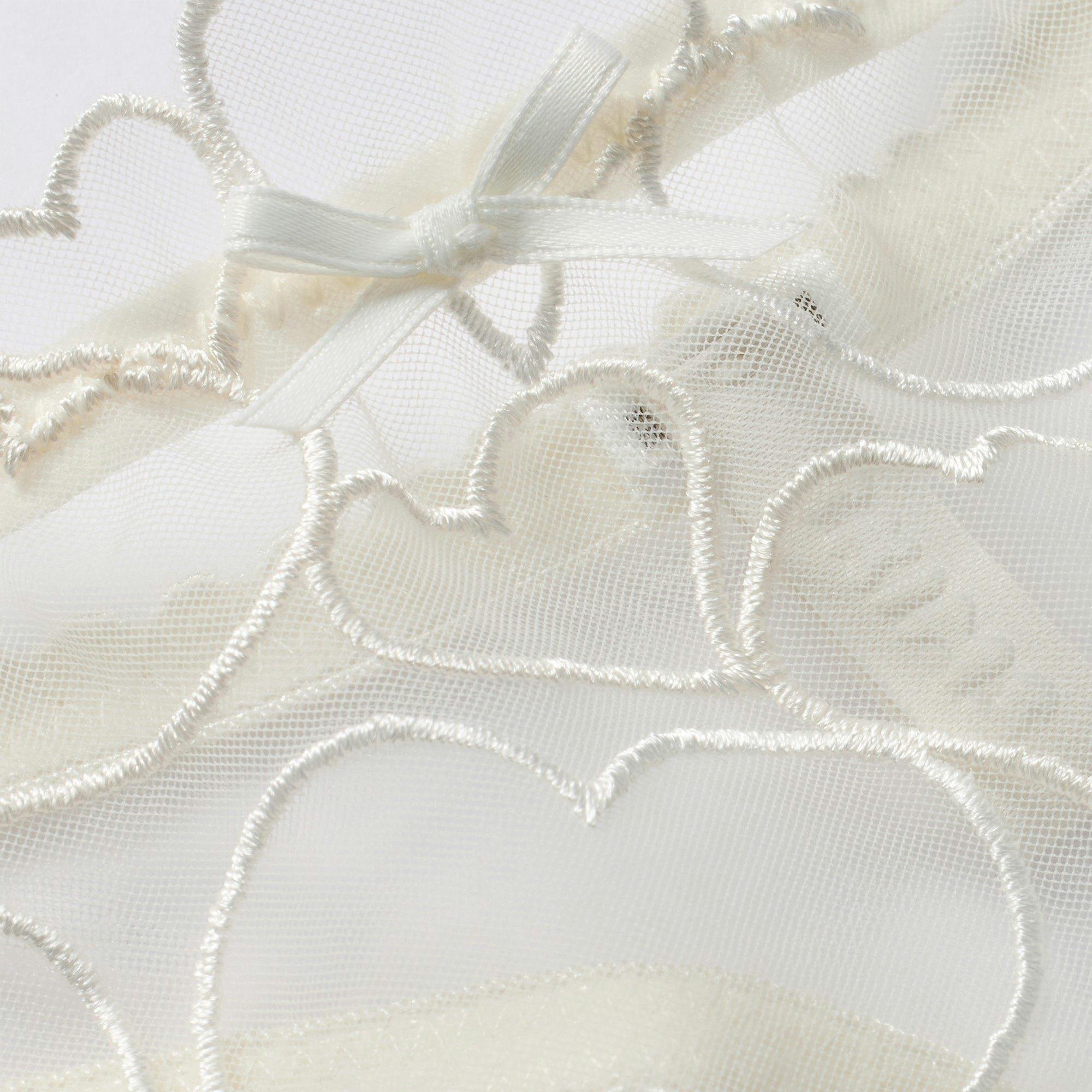 EMBROIDERED TULLE THONG | MARBLE Product Image