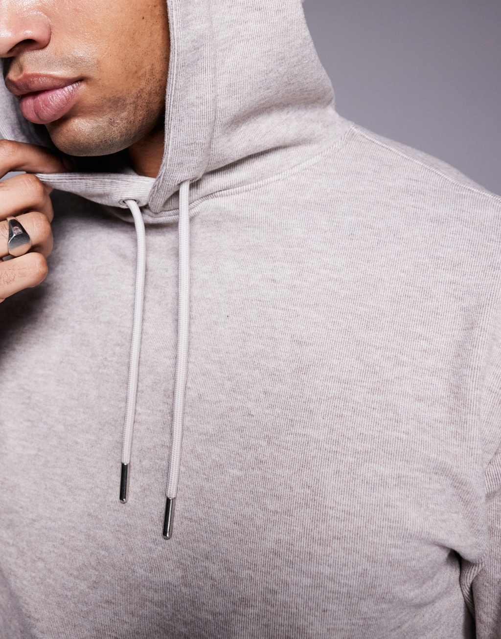 River Island super cozy lounge hoodie mix & match set in stone Product Image