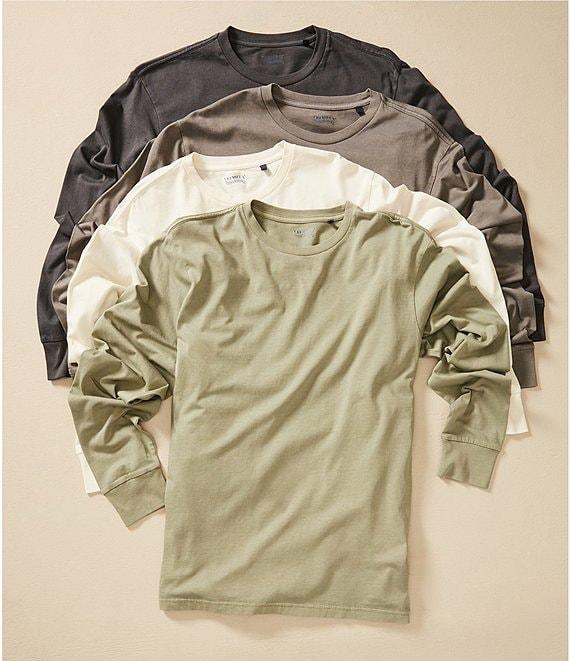 Cremiuex Premium Denim Garment-Dyed Long Sleeve T-Shirt Product Image