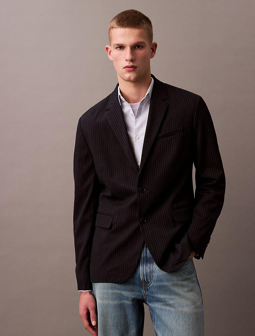 Refined Stretch Pinstripe Blazer Product Image