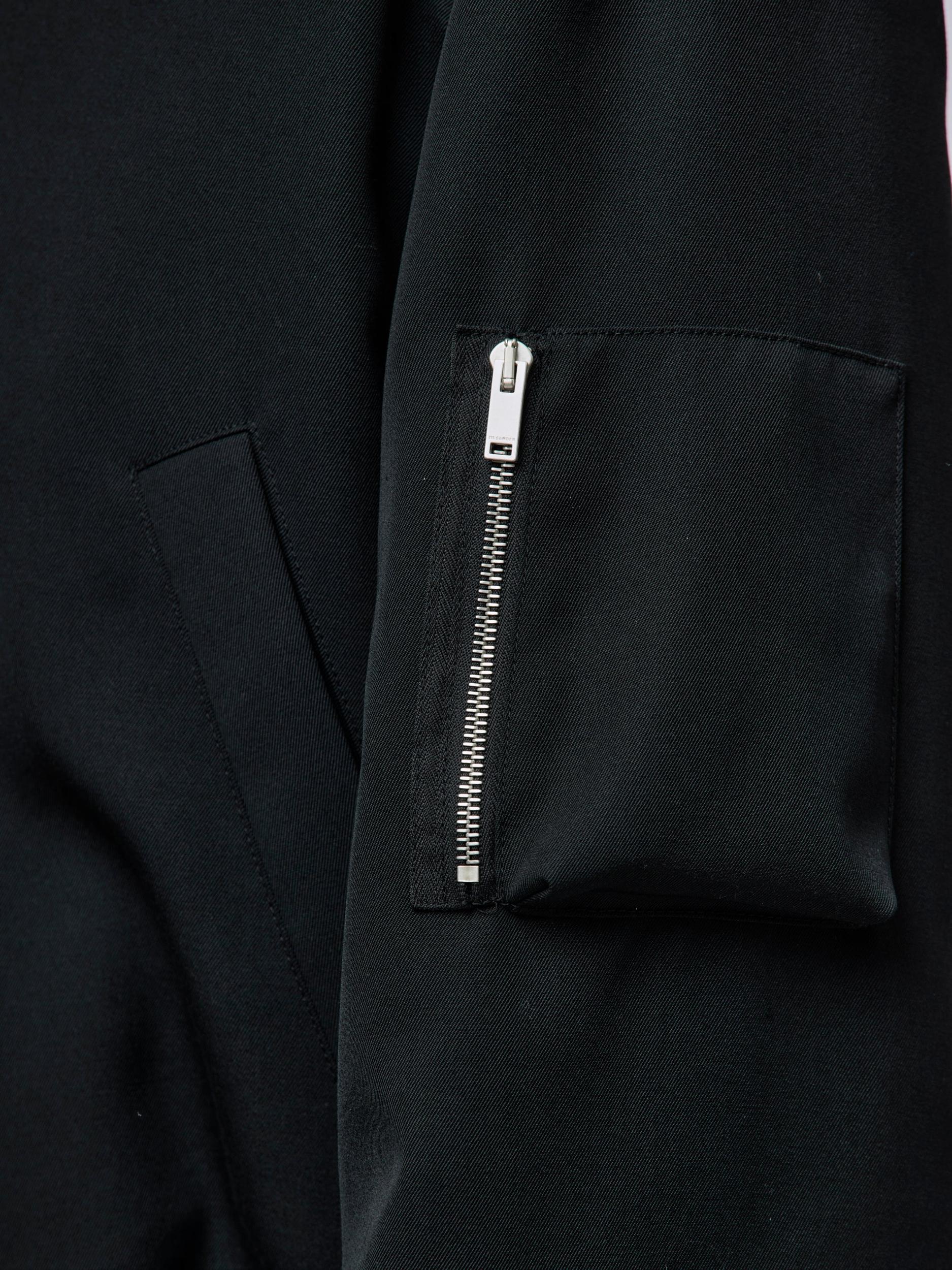 Rib Collar Blouson Jacket (Black) Product Image