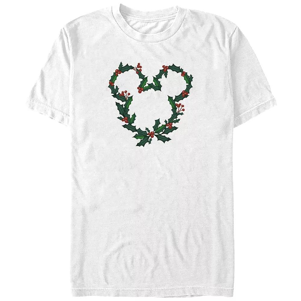 Disney's Mickey Mouse Christmas Wreath Design Big & Tall Graphic Tee, Men's,  Product Image
